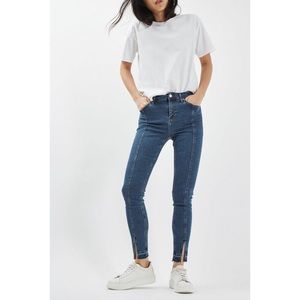 Topshop Moto Jamie HW Ponte Skinny Side Slit Jeans